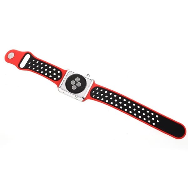Apple klokkebånd 42 mm laget av silikon - Rød Red