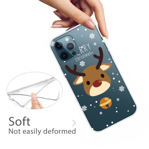 Christmas iPhone 13 Pro Max Suojakotelo - Deer With Bell Multicolor