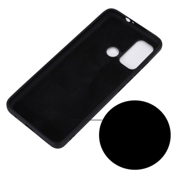 Matt Motorola Moto G60 skal av flytande silikon - Svart Svart