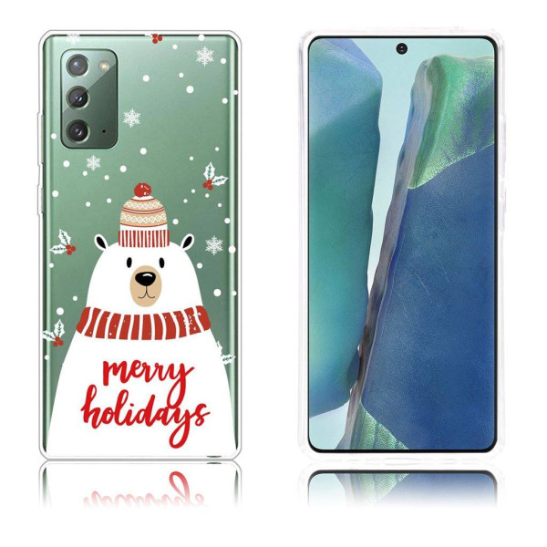 Christmas Samsung Galaxy Note 20 fodral - Merry Holidays Vit