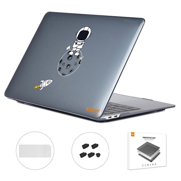 HAT PRINCE MacBook Air 13 Retina (A2179, 2020) / M1 (A2337, 2020) astronauttityyli ja näppäimistön suojus - Kartoitettu Kuussa White