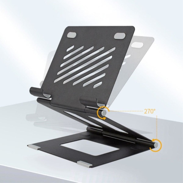 Universal ergonomic foldable notebook stand - Black Black