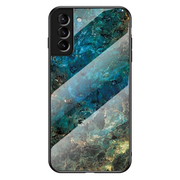Fantasy Marmor Samsung Galaxy S22 skal - Smaragd Marmor multifärg