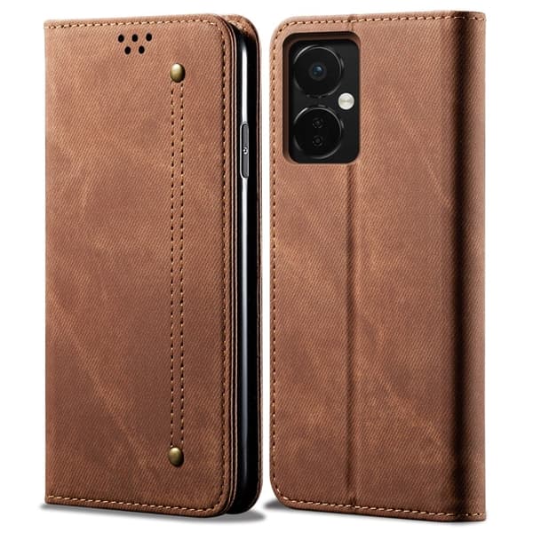 Jeans OnePlus Nord CE 3 Flip Fodral - Kaffe Brun