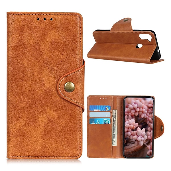 Alpha läder Samsung Galaxy M11 fodral - Brun Brun