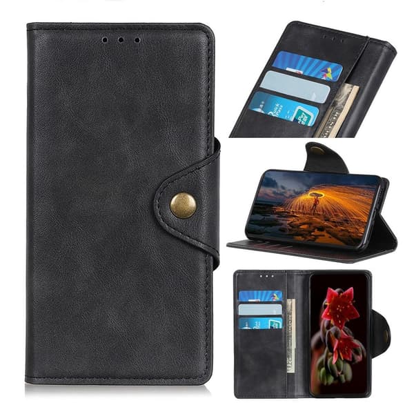 Alpha Nokia 2.3 leather kotelot - Musta Black