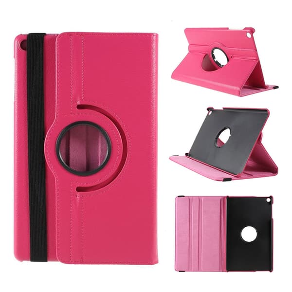 Samsung Galaxy Tab A 10.1 (2019) litchi läderfodral - Ros Rosa