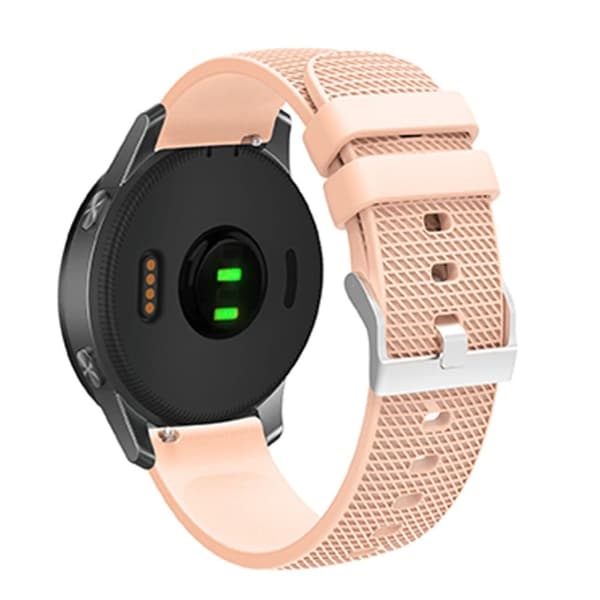 22 mm universal klockarmband i silikon i rutnätsstil - Köttrosa Rosa