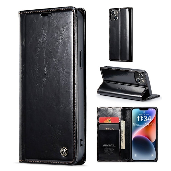 CaseMe iPhone 14 Smooth Suojakotelo - Musta Black
