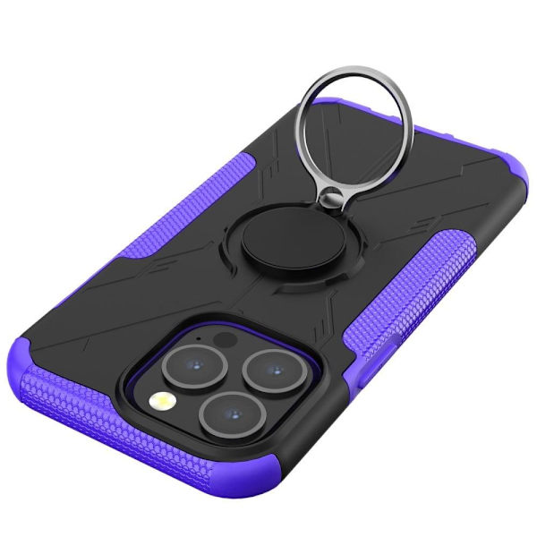 Kickstand-skydd med magnetisk platta för iPhone 13 Pro Max - Lila Lila