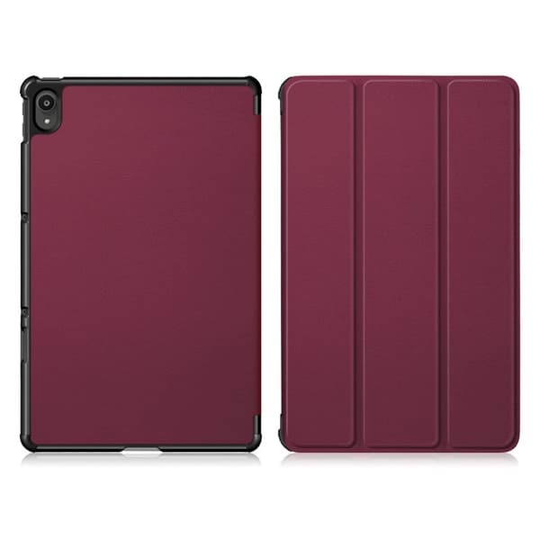 Lenovo Tab P11 Trippelt Lær Flippetui - Vinrød Red