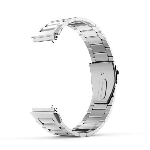 Huawei Band 7 three bead stainless steel watch strap - Silver Silvergrå