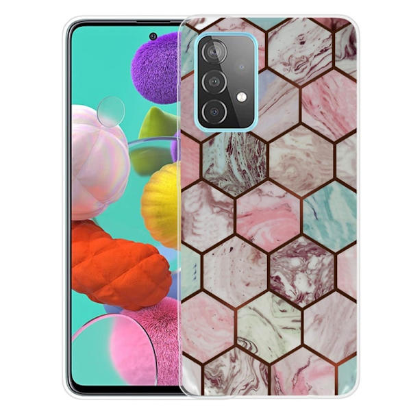 Marble Samsung Galaxy A33 5G Suojakotelo - Honeycomb Marble Pattern Multicolor