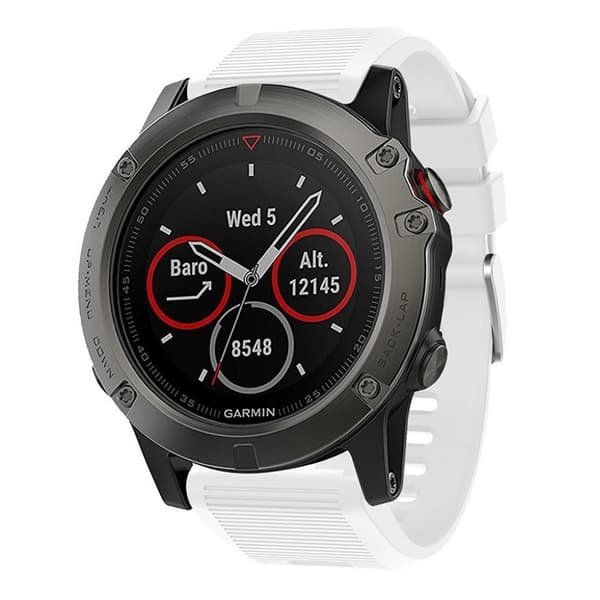 Garmin Fenix 5X Plus klockarmband av silikon - Vit Vit