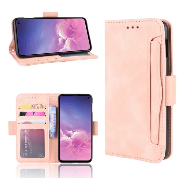 Samsung Galaxy S10e moderni nahkainen lompakkokotelo - Pinkki Pink