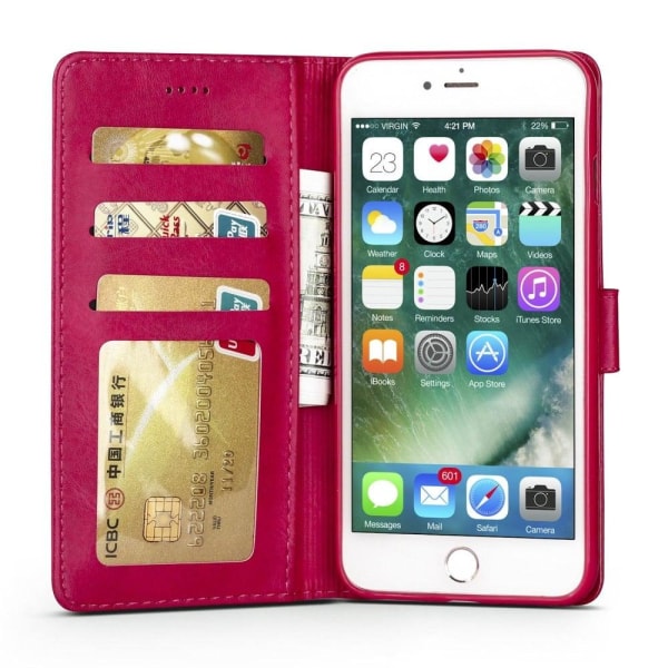 LC.IMEEKE iPhone 7 Plus / 8 Plus uniikki nahkakotelo - Rose Pink