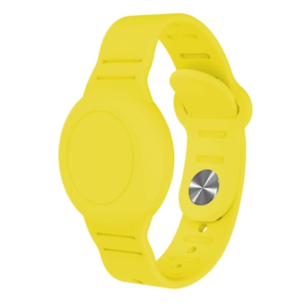 AirTags silikoniranneke - Keltainen Yellow