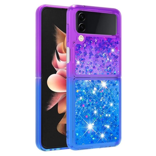 Princess Samsung Galaxy Z Flip4 Cover - Lyserød / Himmelblå Purple