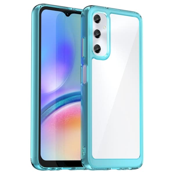 Samsung Galaxy A05s smart akryl cover - Gennemsigtig Blå Blue