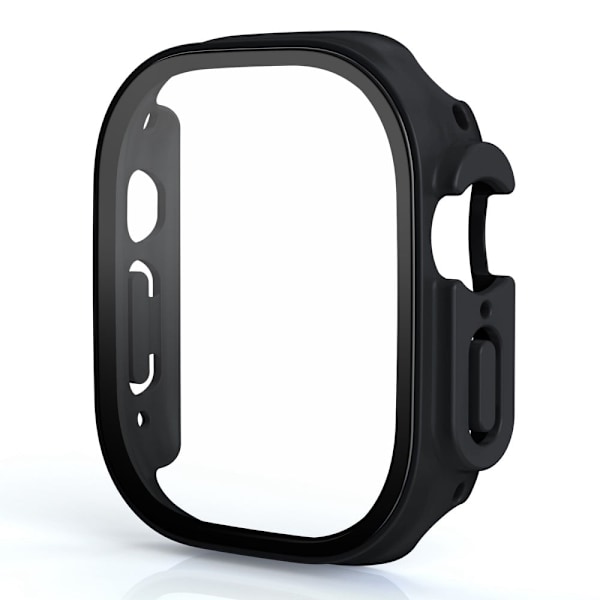 Apple Watch Ultra cover with tempered glass screen protector - Black Svart