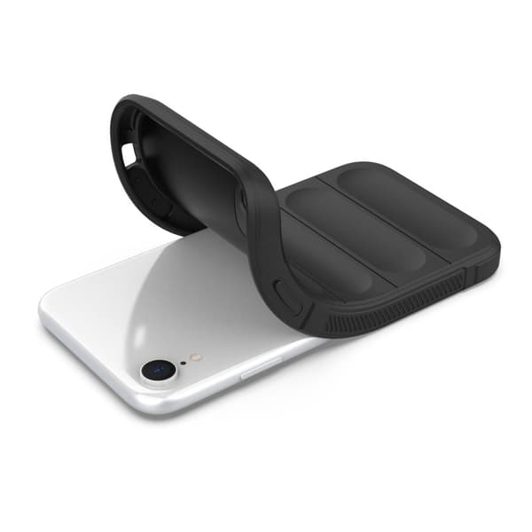 Blødt grebsformet iPhone Xr cover - Lysegrå Silver grey