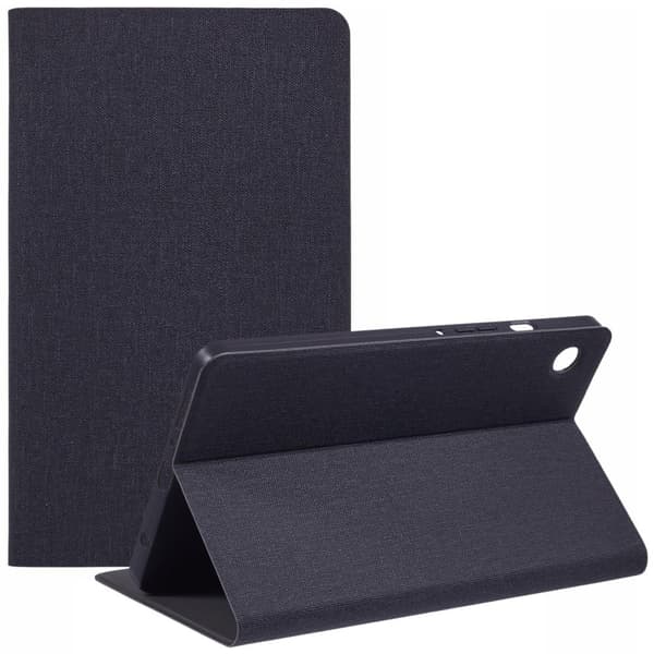 X-LEVEL Samsung Galaxy Tab A9 X115 Case Cloth Texture Leather Tablet Cover - Sort Black