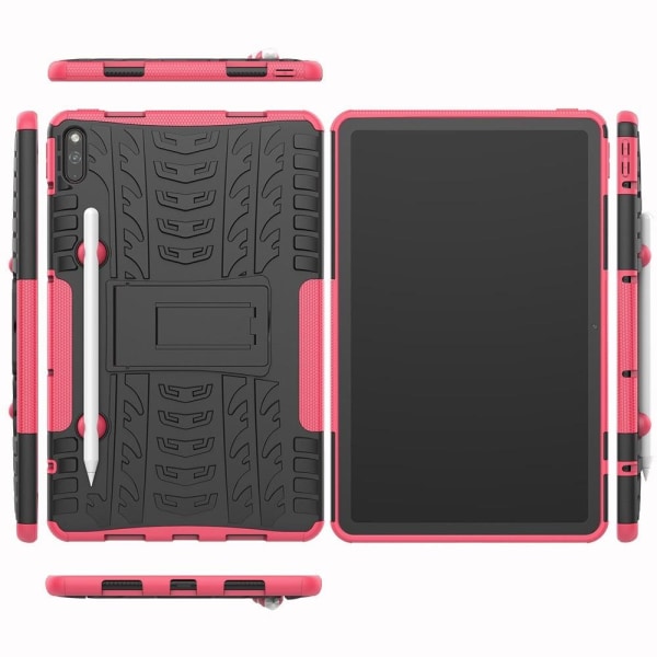 Rengaskuvio kickstand tapauksessa Huawei MatePad 10.4 - Ruusu Pink