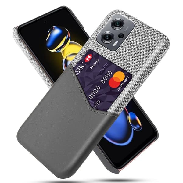 Bofink Xiaomi Poco X4 Gt / Note 11t Pro / 11t Pro Plus Kredittkort Deksel - Grå Silver grey