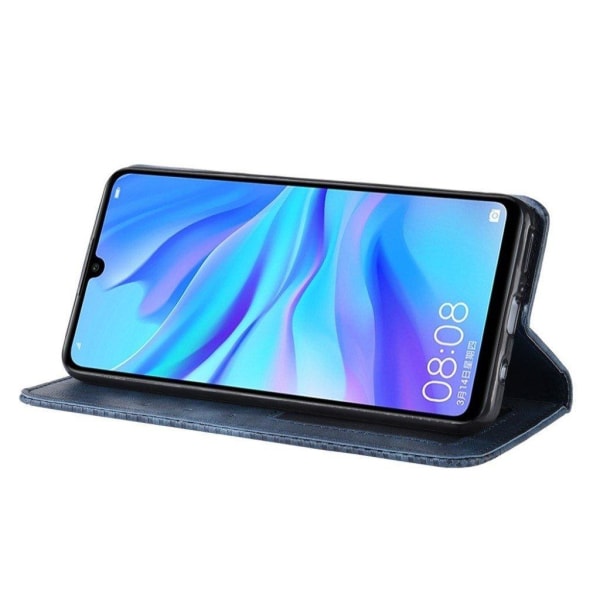 Huawei P30 Lite Vintage Läderfodral - Blå Blå