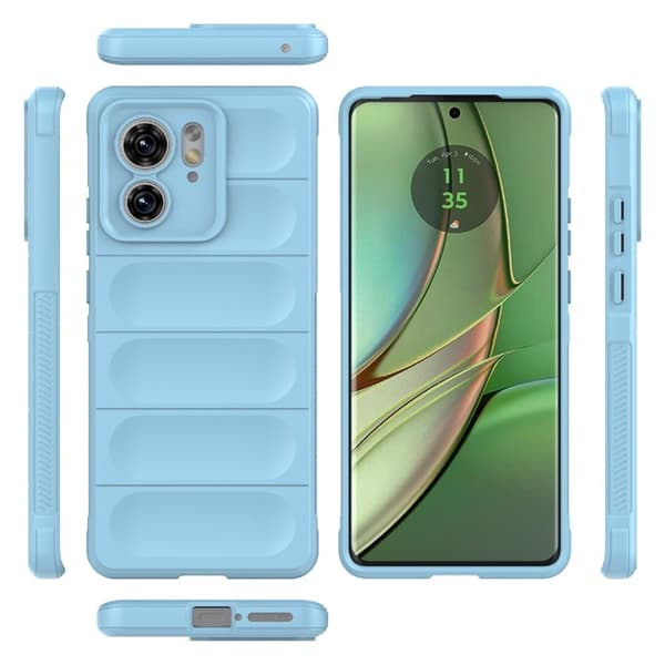 Mjukt greppformat Motorola Edge 40 skal - Baby Blå Blå