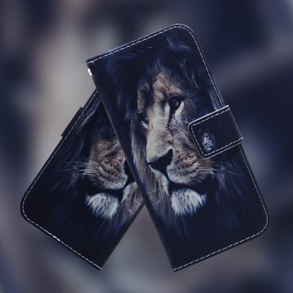 Huawei Y6 2019 mønstret læretui - Lion Multicolor