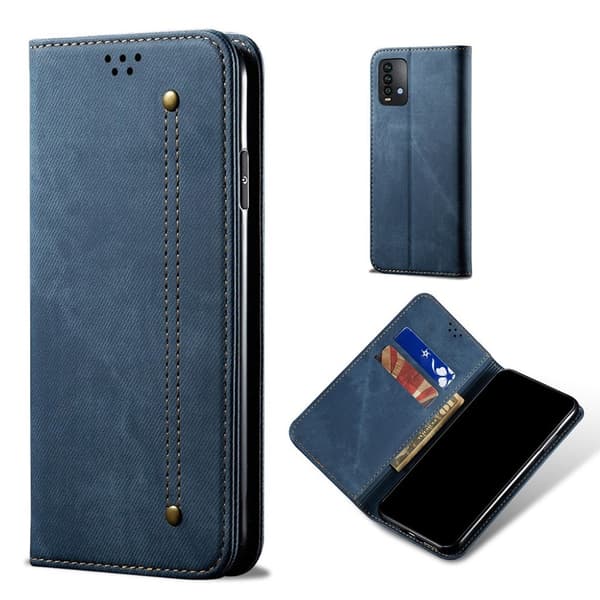 Jeans Xiaomi Redmi 9 Power flip case - Sininen Blue