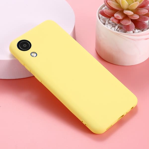 Matte Liquid Samsung Galaxy A03 Core silikone cover - Gul Yellow