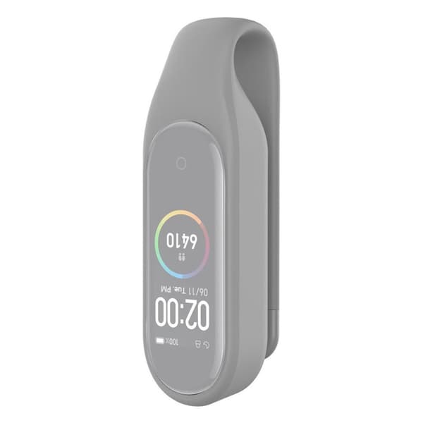 Xiaomi Mi Smart Band 6 / 5 silikon deksel klips spenne - Grå Silver grey