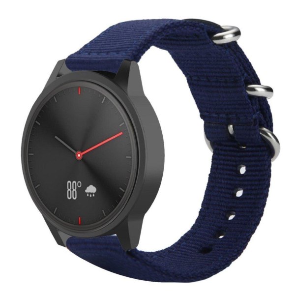 Three buckle watch band for Garmin watch - Dark Blue Blå