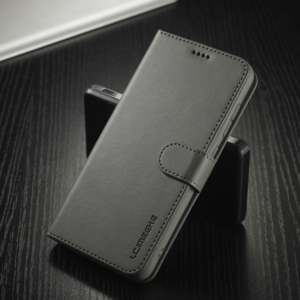 LC.IMEEKE Samsung Galaxy S21 FE Flip Case - Grå Silver grey