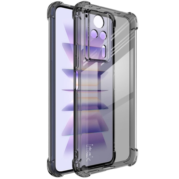 IMAK Airbag Cover for Xiaomi Redmi K60E - Läpinäkyvä Musta Black