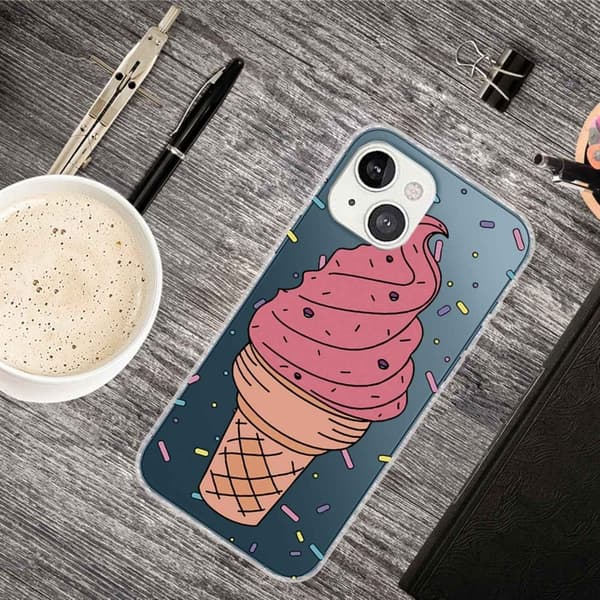 Deco iPhone 14 Plus deksel - Iskrem Pink