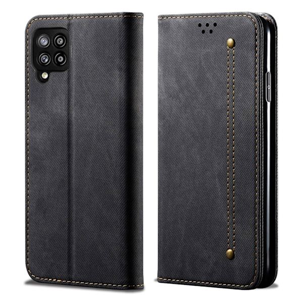 Jeans Samsung Galaxy A42 5G flip case - Musta Black