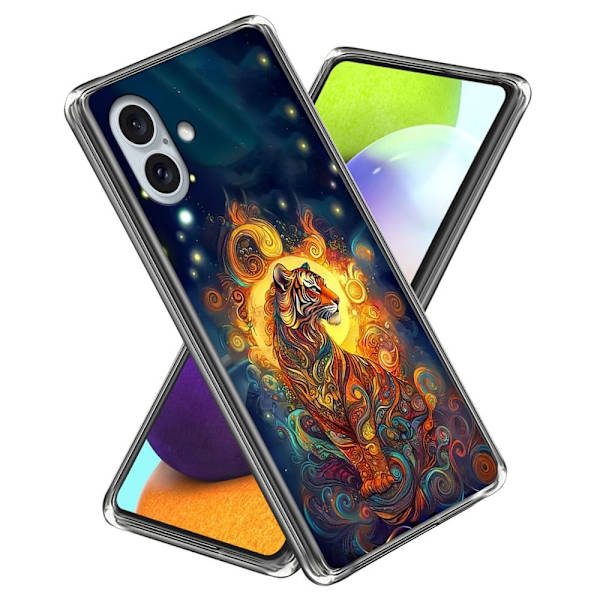 Vibe iPhone 16 Plus -kansi - Kuviointi Tiikeri Red