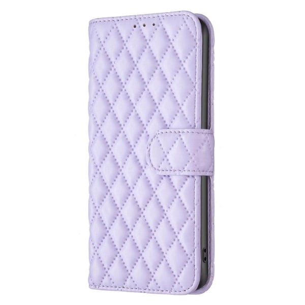 Rhombus Pattern Matte Läppäkotelo For iPhone 12 Pro Max - Violet Purple