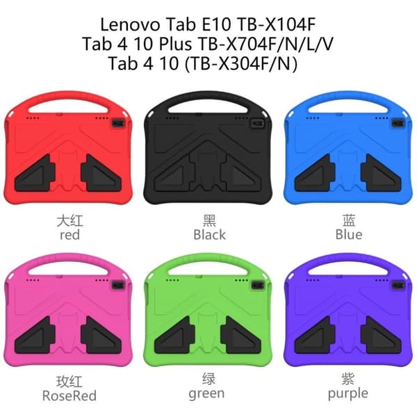 Lenovo Tab E10 EVA-etui i spurvestil - Lilla Purple