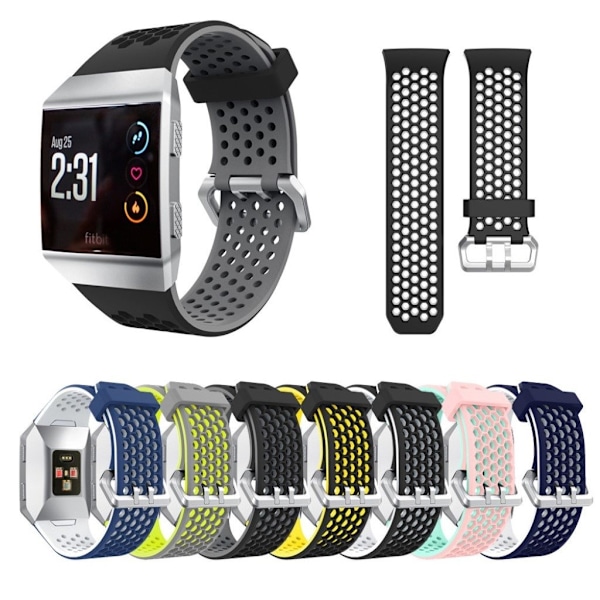 Fitbit Ionic Klokkereim laget av silikon - Lyseblå og hvit Blue