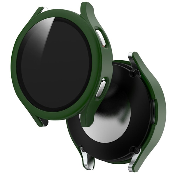Samsung Galaxy Watch 4 (44mm) matte cover with tempered glass screen protector - Midnight Green Grön