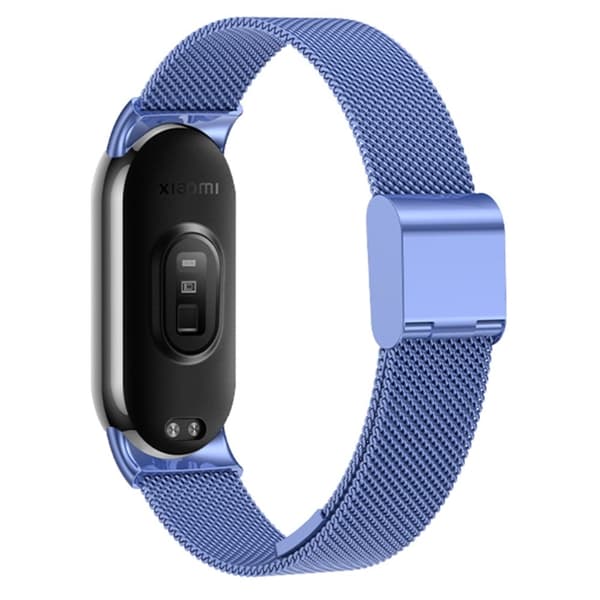 Xiaomi Smart Band 8 milanesisk metallrem med spänne - Blå Blå