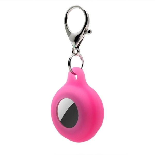 AirTags luminous silicone cover with buckle - Pink Rosa