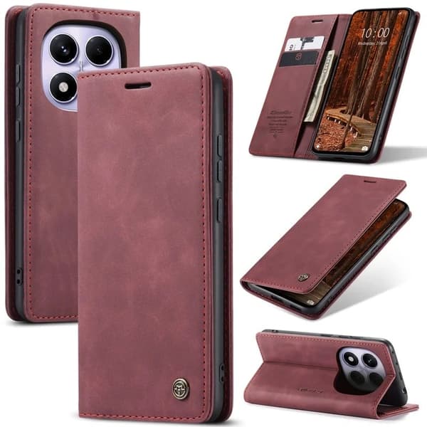 CaseMe Xiaomi Redmi Note 14 Pro 5G vintage etui - Rød Red