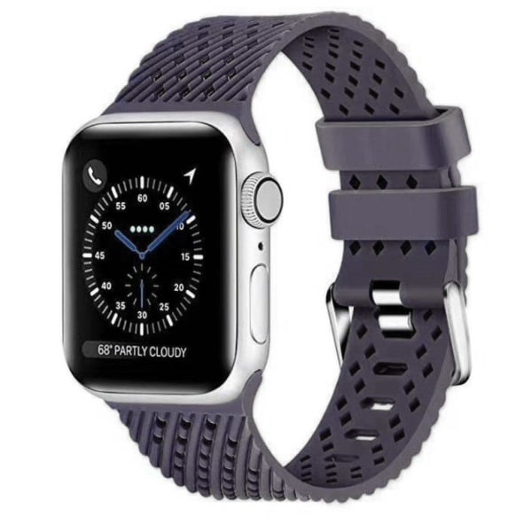 Apple Watch Series 5 40 mm klockarmband i cool silikon - Grå Silvergrå