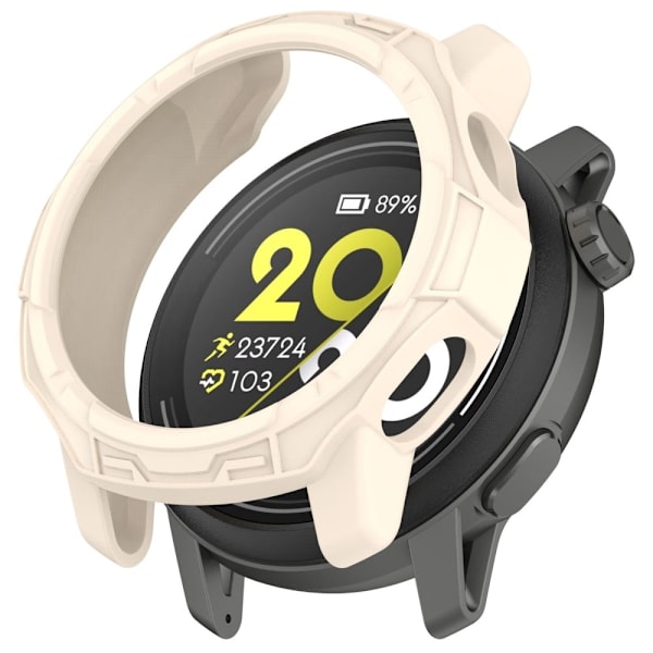 Coros Pace 3 Bumpresistent Flexible Watch Case Hollow Protective Frame - Starlight Farve White