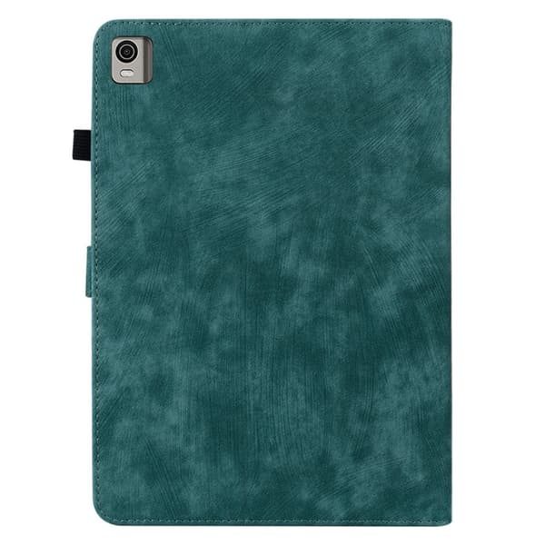 Nokia T21 sødt tigermønster læder flip cover - Grøn Green